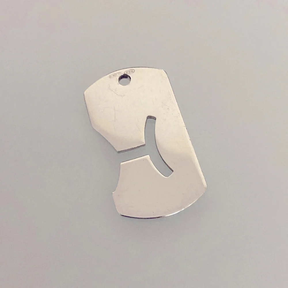 ♓️ Rare Vintage Gucci Pisces Pendant 925 Sterling Silver Unisex - Picture 2 of 4